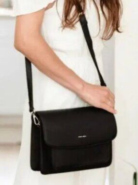 Pixie Mood Black Faux Leather Crossbody Bag NWT
